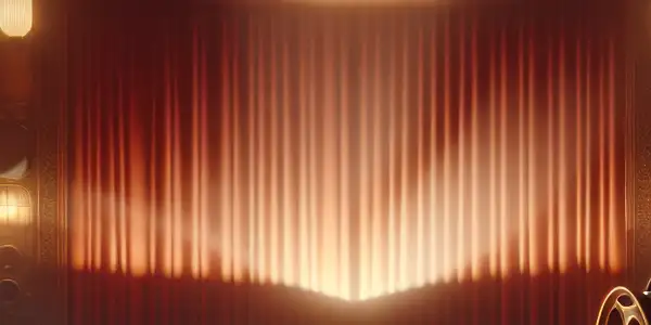 An elegant retro cinema scene featuring a vintage film projector and silhouettes of iconic Japanese adult film stars.